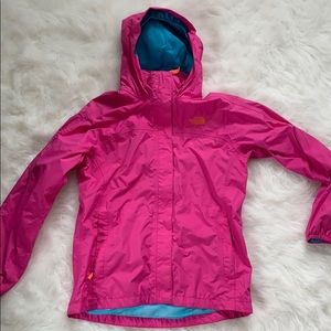 North face hot pink rain jacket